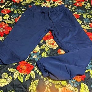 Medium blue scrub pants jogger style